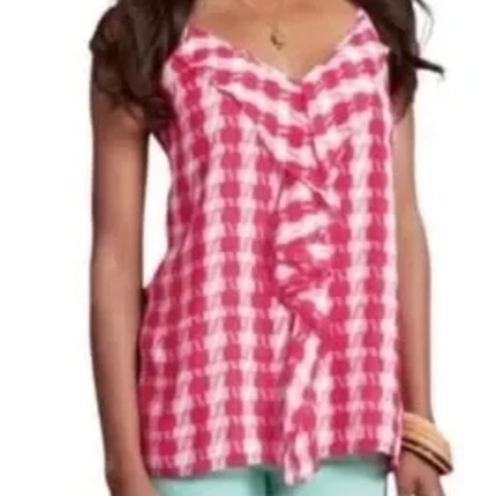 Cabi style 341 - Amour Cami size Small  pink and white Cami Blouse Top Career